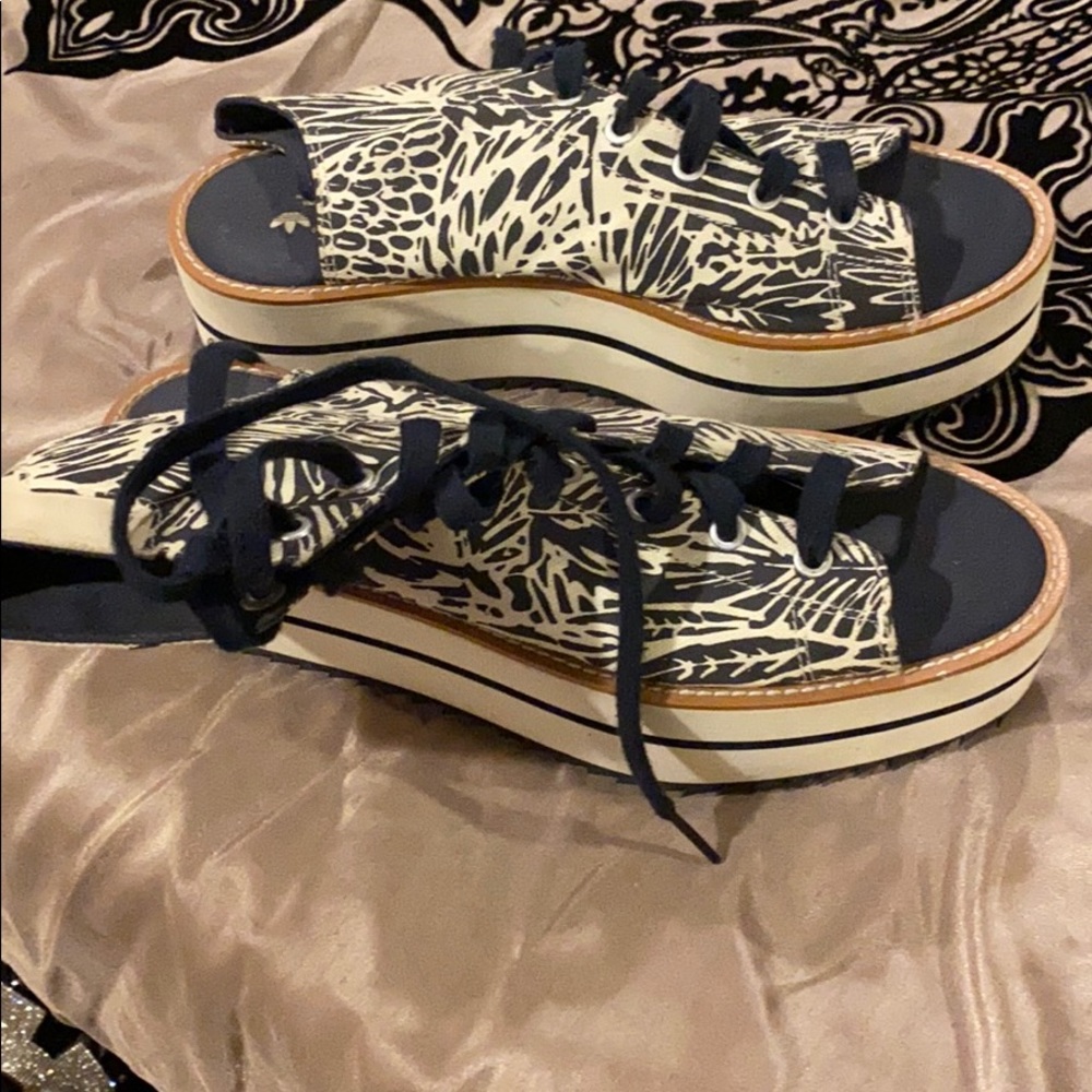 Adidas Originals Blue Stan Smith Platform Sneakers